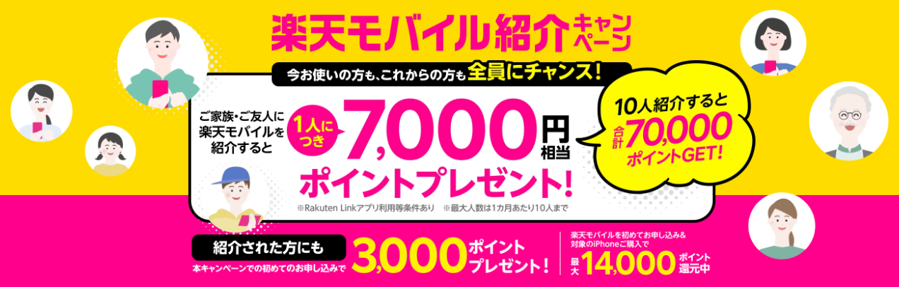 楽天モバイル紹介キャンペーン