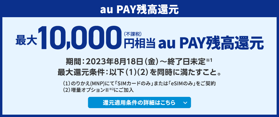 au PAY還元
