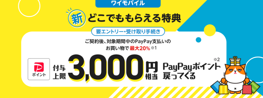 新どこでももらえる特典