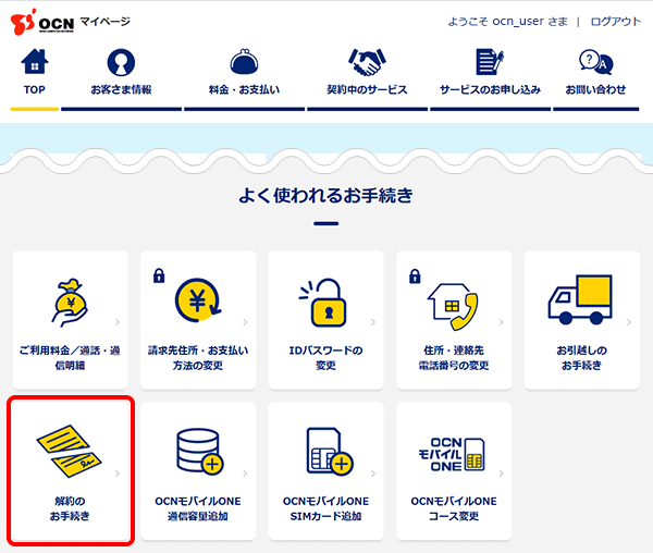 解約の手続き